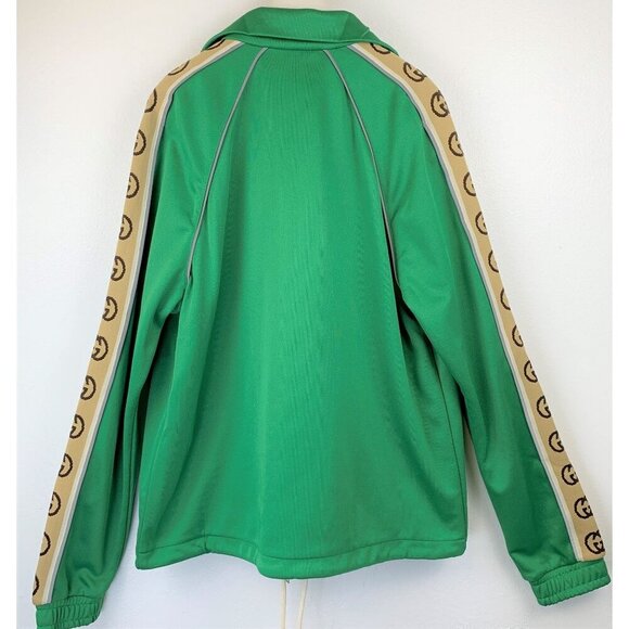 NWT Gucci Gg-jacquard Side-stripe Technical Track Jacket In Green Size XS - Picture 7 of 16